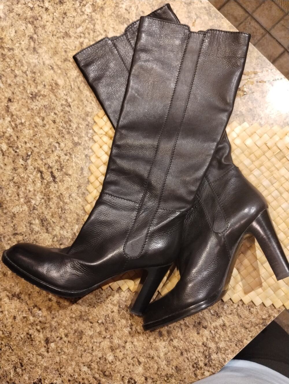 Nanette Lepore Genuine Leather Boots Black 10